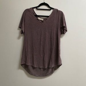Project Social T x UO Striped V-neck Tee M